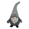 Northlight 15" Gray Rustic Sitting Santa Christmas Gnome with Faux Fur Hat